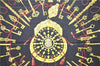 Authentic HERMES Carre 90 Scarf Key Tassel Motif Silk Black 4268D