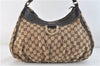 Authentic GUCCI Abbey Shoulder Hand Bag GG Canvas Leather 189833 Brown 4269D