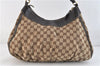Authentic GUCCI Abbey Shoulder Hand Bag GG Canvas Leather 189833 Brown 4269D