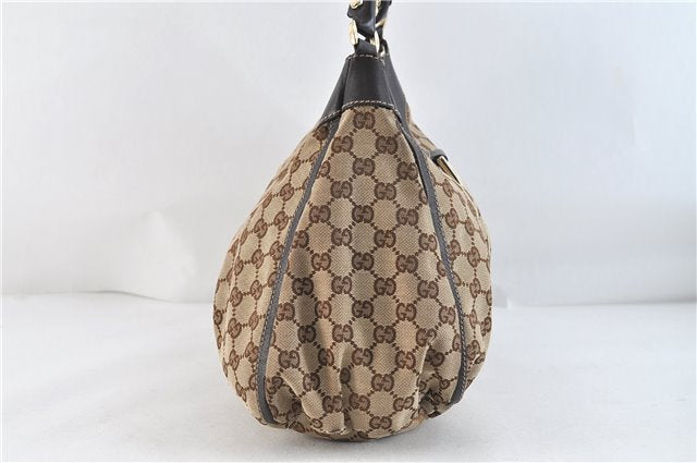 Authentic GUCCI Abbey Shoulder Hand Bag GG Canvas Leather 189833 Brown 4269D