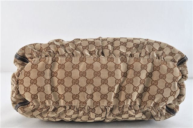 Authentic GUCCI Abbey Shoulder Hand Bag GG Canvas Leather 189833 Brown 4269D