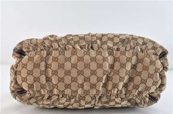 Authentic GUCCI Abbey Shoulder Hand Bag GG Canvas Leather 189833 Brown 4269D