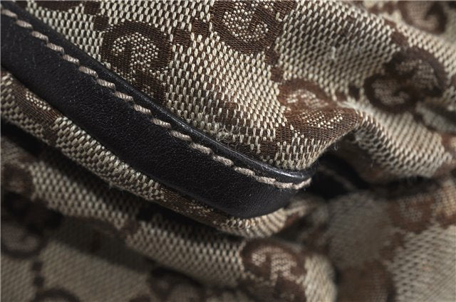 Authentic GUCCI Abbey Shoulder Hand Bag GG Canvas Leather 189833 Brown 4269D