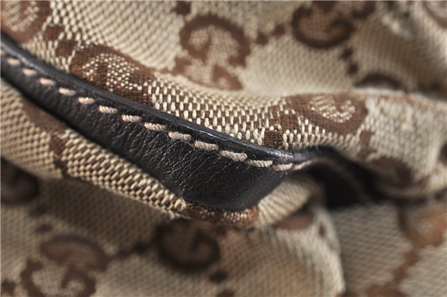 Authentic GUCCI Abbey Shoulder Hand Bag GG Canvas Leather 189833 Brown 4269D