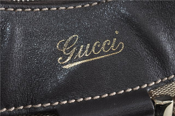 Authentic GUCCI Abbey Shoulder Hand Bag GG Canvas Leather 189833 Brown 4269D
