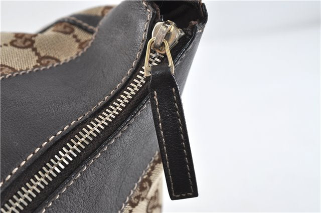 Authentic GUCCI Abbey Shoulder Hand Bag GG Canvas Leather 189833 Brown 4269D