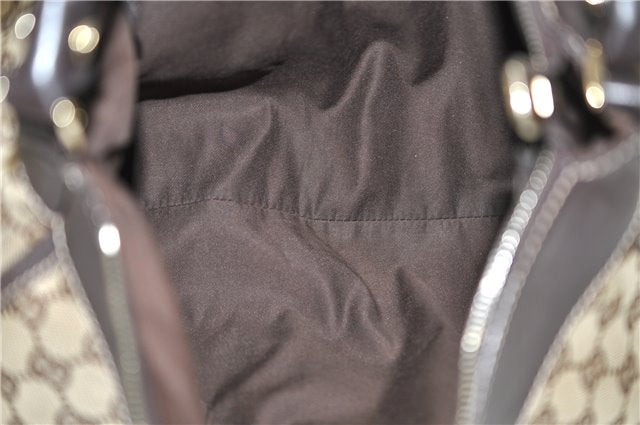 Authentic GUCCI Abbey Shoulder Hand Bag GG Canvas Leather 189833 Brown 4269D