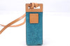 Authentic CELINE C Macadam Blason Shoulder Pouch Suede Leather Light Blue 4272E