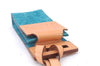 Authentic CELINE C Macadam Blason Shoulder Pouch Suede Leather Light Blue 4272E