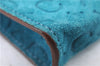 Authentic CELINE C Macadam Blason Shoulder Pouch Suede Leather Light Blue 4272E