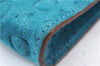 Authentic CELINE C Macadam Blason Shoulder Pouch Suede Leather Light Blue 4272E