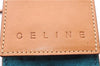 Authentic CELINE C Macadam Blason Shoulder Pouch Suede Leather Light Blue 4272E