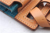 Authentic CELINE C Macadam Blason Shoulder Pouch Suede Leather Light Blue 4272E