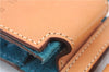 Authentic CELINE C Macadam Blason Shoulder Pouch Suede Leather Light Blue 4272E
