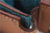 Authentic CELINE C Macadam Blason Shoulder Pouch Suede Leather Light Blue 4272E