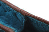 Authentic CELINE C Macadam Blason Shoulder Pouch Suede Leather Light Blue 4272E