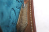 Authentic CELINE C Macadam Blason Shoulder Pouch Suede Leather Light Blue 4272E