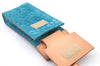 Authentic CELINE C Macadam Blason Shoulder Pouch Suede Leather Light Blue 4272E
