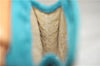 Authentic CELINE C Macadam Blason Shoulder Pouch Suede Leather Light Blue 4272E