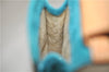 Authentic CELINE C Macadam Blason Shoulder Pouch Suede Leather Light Blue 4272E