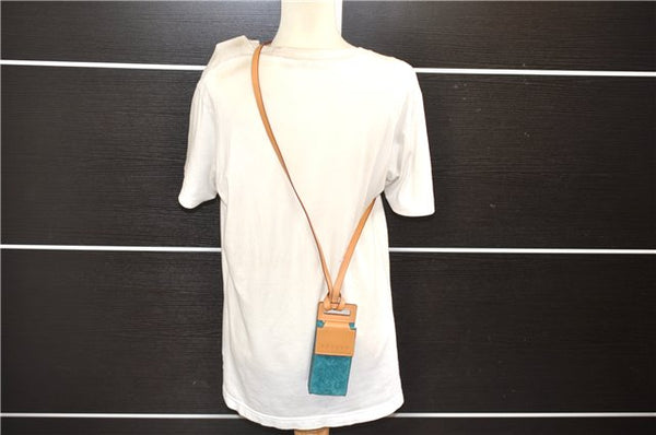 Authentic CELINE C Macadam Blason Shoulder Pouch Suede Leather Light Blue 4272E