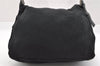 Authentic FENDI Mamma Baguette Shoulder Hand Bag Jersey Leather Black Junk 4272I
