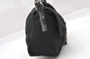 Authentic FENDI Mamma Baguette Shoulder Hand Bag Jersey Leather Black Junk 4272I