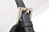 Authentic FENDI Mamma Baguette Shoulder Hand Bag Jersey Leather Black Junk 4272I