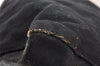 Authentic FENDI Mamma Baguette Shoulder Hand Bag Jersey Leather Black Junk 4272I