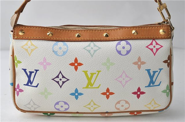 Louis Vuitton Monogram Multicolor Pochette Accessoires Pouch M92649 White 4273D