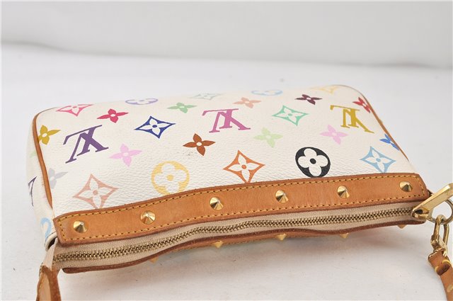 Louis Vuitton Monogram Multicolor Pochette Accessoires Pouch M92649 White 4273D