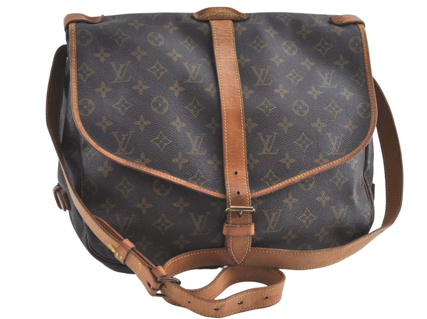 Authentic Louis Vuitton Monogram Saumur 35 Shoulder Cross Bag M42254 LV 4274B