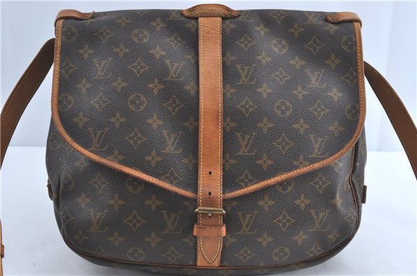 Authentic Louis Vuitton Monogram Saumur 35 Shoulder Cross Bag M42254 LV 4274B