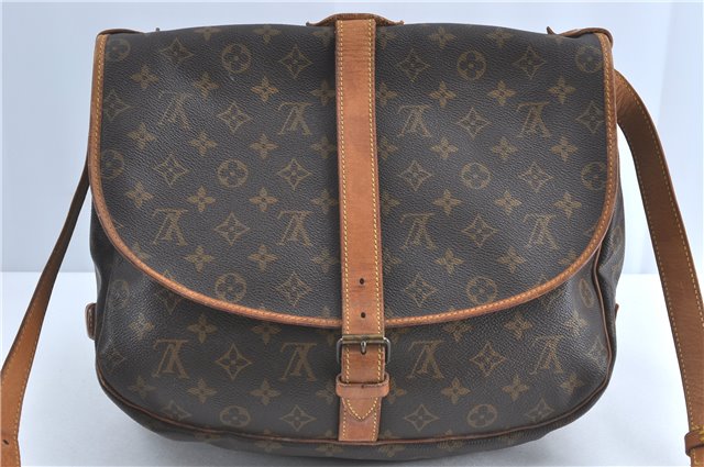 Authentic Louis Vuitton Monogram Saumur 35 Shoulder Cross Bag M42254 LV 4274B