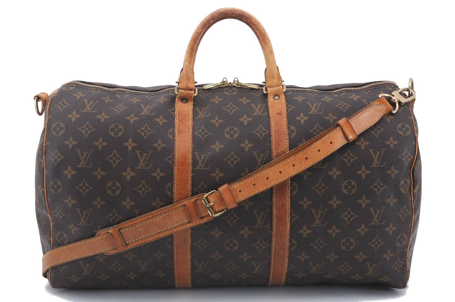 Auth Louis Vuitton Monogram Keepall Bandouliere 50 Boston Bag M41416 LV 4274D