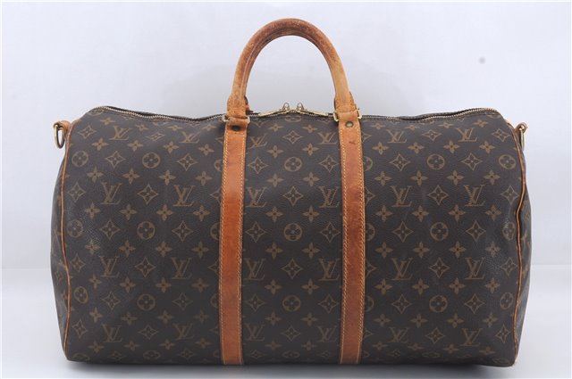 Auth Louis Vuitton Monogram Keepall Bandouliere 50 Boston Bag M41416 LV 4274D