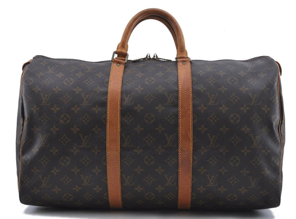 Authentic Louis Vuitton Monogram Keepall 50 Boston Bag M41426 LV 4275D