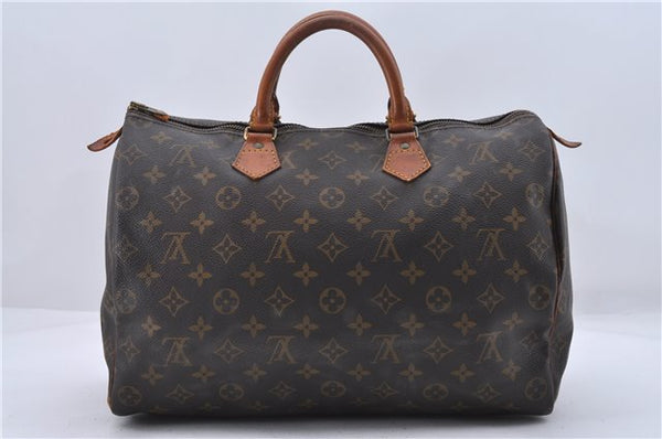 Authentic Louis Vuitton Monogram Speedy 35 Hand Boston Bag M41524 LV 4279D