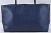 Authentic GUCCI Vintage Diamante Shoulder Tote Bag PVC Leather 353397 Blue 4279E