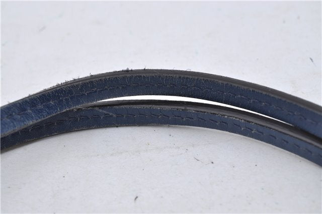 Authentic GUCCI Vintage Diamante Shoulder Tote Bag PVC Leather 353397 Blue 4279E