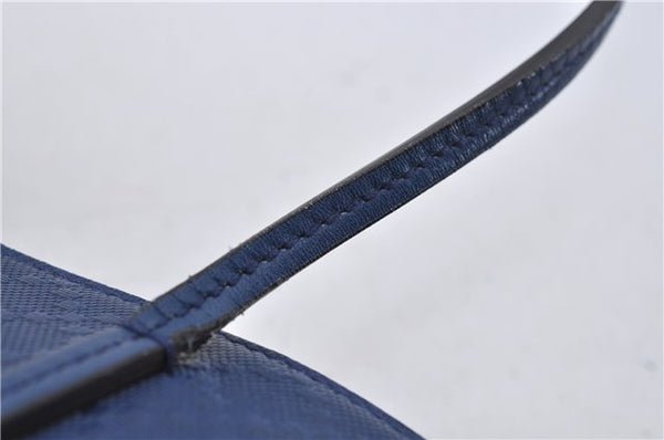 Authentic GUCCI Vintage Diamante Shoulder Tote Bag PVC Leather 353397 Blue 4279E