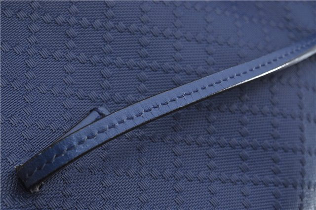 Authentic GUCCI Vintage Diamante Shoulder Tote Bag PVC Leather 353397 Blue 4279E