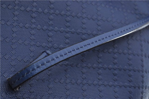 Authentic GUCCI Vintage Diamante Shoulder Tote Bag PVC Leather 353397 Blue 4279E