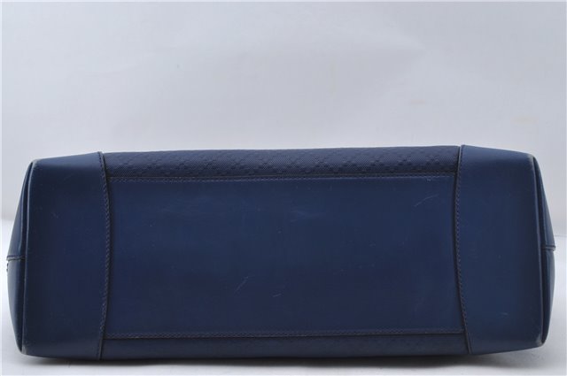 Authentic GUCCI Vintage Diamante Shoulder Tote Bag PVC Leather 353397 Blue 4279E
