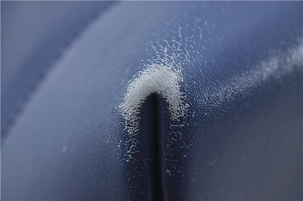 Authentic GUCCI Vintage Diamante Shoulder Tote Bag PVC Leather 353397 Blue 4279E