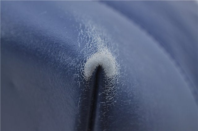 Authentic GUCCI Vintage Diamante Shoulder Tote Bag PVC Leather 353397 Blue 4279E