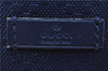 Authentic GUCCI Vintage Diamante Shoulder Tote Bag PVC Leather 353397 Blue 4279E