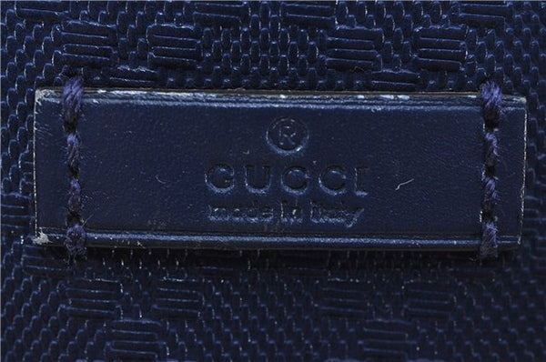Authentic GUCCI Vintage Diamante Shoulder Tote Bag PVC Leather 353397 Blue 4279E