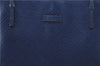 Authentic GUCCI Vintage Diamante Shoulder Tote Bag PVC Leather 353397 Blue 4279E