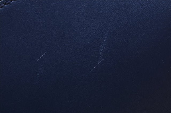 Authentic GUCCI Vintage Diamante Shoulder Tote Bag PVC Leather 353397 Blue 4279E